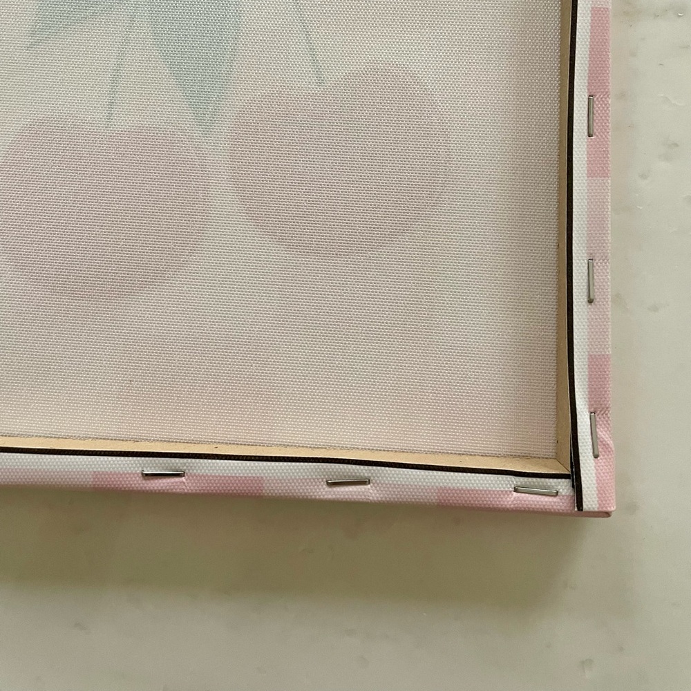 Checkered Cherry Canvas Wall Decor - Picture 5 of 6